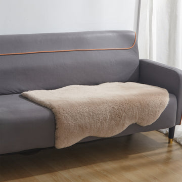 Australian Straight Brown Sheepskin Rug 100% Natural 3 in  Easy to Care